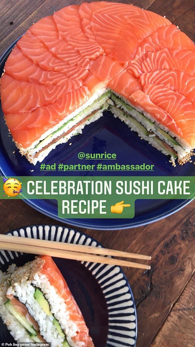 MasterChef&apos;s Poh Ling Yeow unique sugar-free SUSHI CAKE recipe